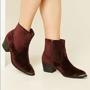 Red Velvet Booties Forever 21